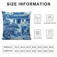 thumbnail image 5 of Nawypu  Blue Chinoiserie Temple Decorative Pillow Covers Chinese Style Blue and White Porcelain Throw Pillow Case Cushion Cover for Couch, Indoor Outdoor Decorations Home Decor, 5 of 5
