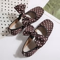 thumbnail image 6 of YHAJDS Loafer Shoes for Women Print Polka Dot Bowknot Slip On Casual Daily Walking Flats, 6 of 10