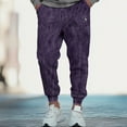 thumbnail image 5 of Dalix Astronaut Embroidery Washed Midweight Jogger Fleece Sweatpants Soft Lounge Pant Drawstring Waistband Pockets Mens in Purple 3XL XXX-Large, 5 of 5