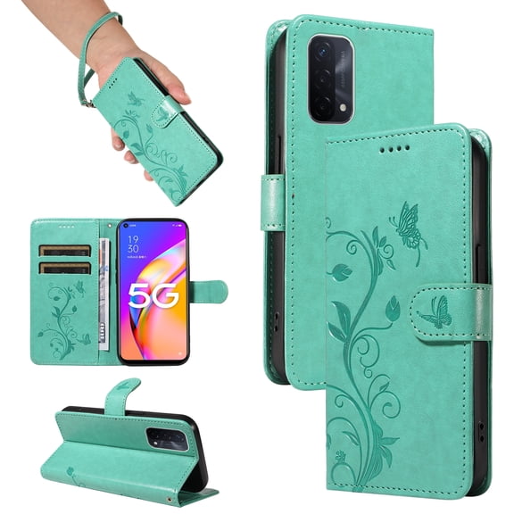 Wallet Case for Oppo A93 5G, PU Leather Card Slots with Magnetic Closure Shockproof Cover for Oppo A93 5G