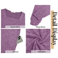 thumbnail image 6 of Fantaslook Square Neck Long Sleeve Dresses for Women Casual Trendy Sweater Dress with Pockets, 6 of 9