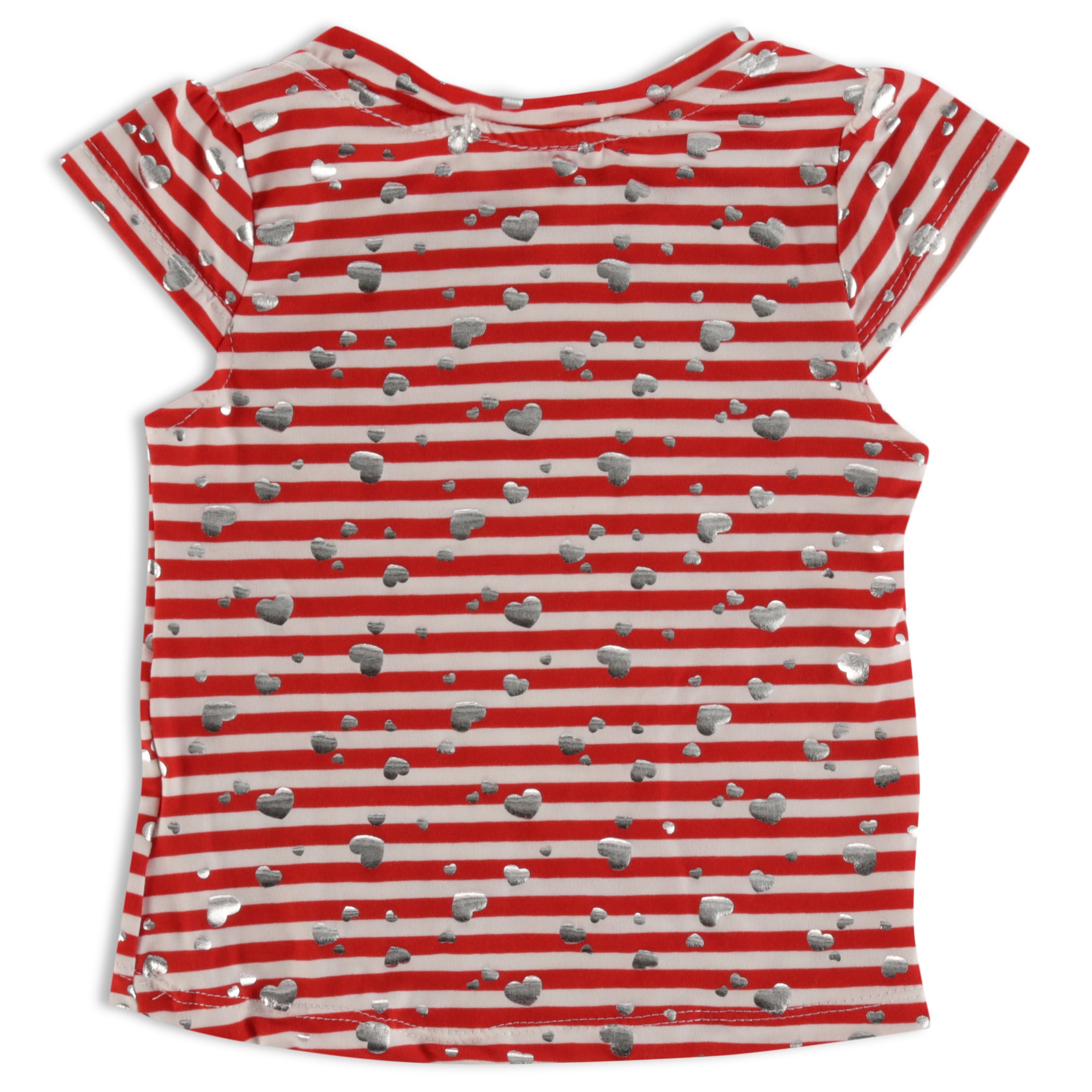 Young Hearts Toddler Girl 2Pk Short Sleeve Tops , Size 2T-4T