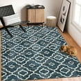 thumbnail image 5 of Aoile 4x6 Area Rug, Moroccan Vintage Washable Rug, Non-Slip & Non-Shedding Print Floor Carpet for Room, Blue, 5 of 10