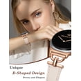 thumbnail image 4 of Wearlizer Leather Band Compatible with Samsung Galaxy Watch 8 40mm 44mm & Watch 8 Classic 46mm, Slim Dressy Genuine Leather Strap with D-Shape Metal Buckle for Women, 4 of 7
