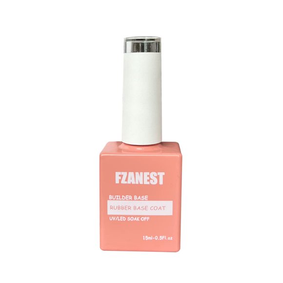 FZANEST Rubber Base Gel For Nails,Rubber Base Coat Gel Nail Polish,Elastic Rubber Base Gel Polish (Crystal Clear)