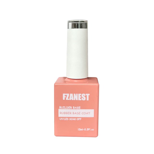 FZANEST Rubber Base Gel For Nails,Rubber Base Coat Gel Nail Polish,Elastic Rubber Base Gel Polish (Crystal Clear)