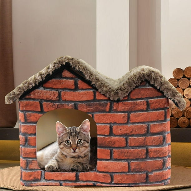 Pet Bed House Shelter Covered Dog Bed Nonslip Bottom Washable For Puppy Supplies Walmart