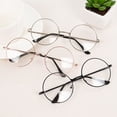thumbnail image 4 of Guardurnaity Mujeres Hombres marco de metal Lente transparente Círculo Gafas Vintage Lentes Rosa Guardurnaity YJ1092-03, 4 of 5