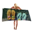 thumbnail image 1 of Tropical Ocean Palm Tree Beach Towel – Quick-Dry Microfiber Towel for Travel & Yoga, 1 of 6