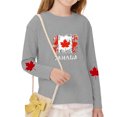 thumbnail image 5 of ITSAME Long Sleeve T-Shirts for Girls, Fashion Print Crewneck Cotton Kids Casual Comfortable Pullover Tee Gray Size 4T, 5 of 8