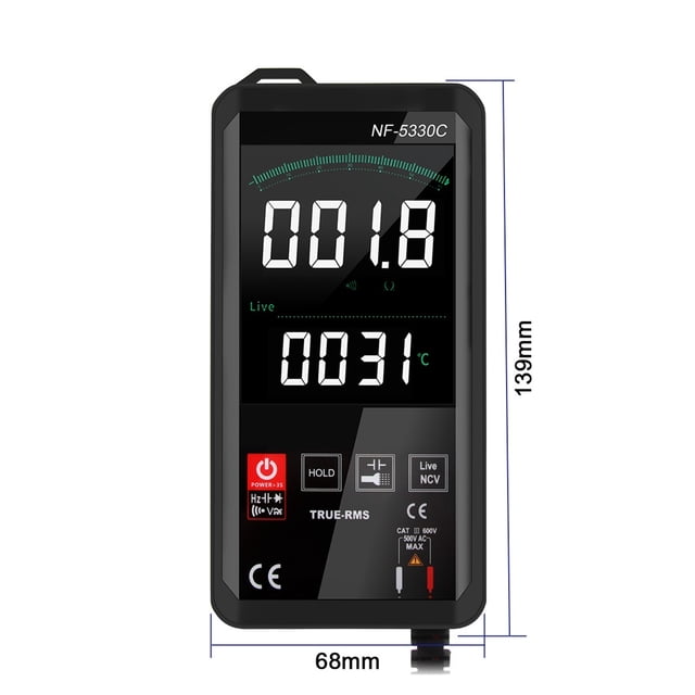 NF-5330C 2021 NEW Generation Digital Multimeter Ture RMS AC DC NCV Transistor Capacitor Temperature Voltage Smart Meter ,Easy to Use