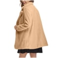 thumbnail image 3 of LSLJS Women Fashion Solid Pocket Color Jacket Plush Long Sleeves Lapel Coat, 3 of 6