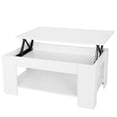 thumbnail image 2 of ZENSTYLE Lift-up Top Coffee Table / Sturdy And Durable / Exquisite Table with Under Storage Shelf / Simple And Fashionable Style / Home Essential - White, 2 of 8