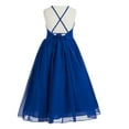 thumbnail image 2 of Ekidsbridal Criss-Cross Chiffon Flower Girl Dresses for Weddings Junior Bridesmaid Birthday Party Evening Gown 191 10, 2 of 4