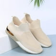 thumbnail image 5 of Dakaela Women's Walking Shoes Slip on Sock Sneakers Ladies Nursing Mesh Running Jogging Shoes Beige 8, 5 of 6