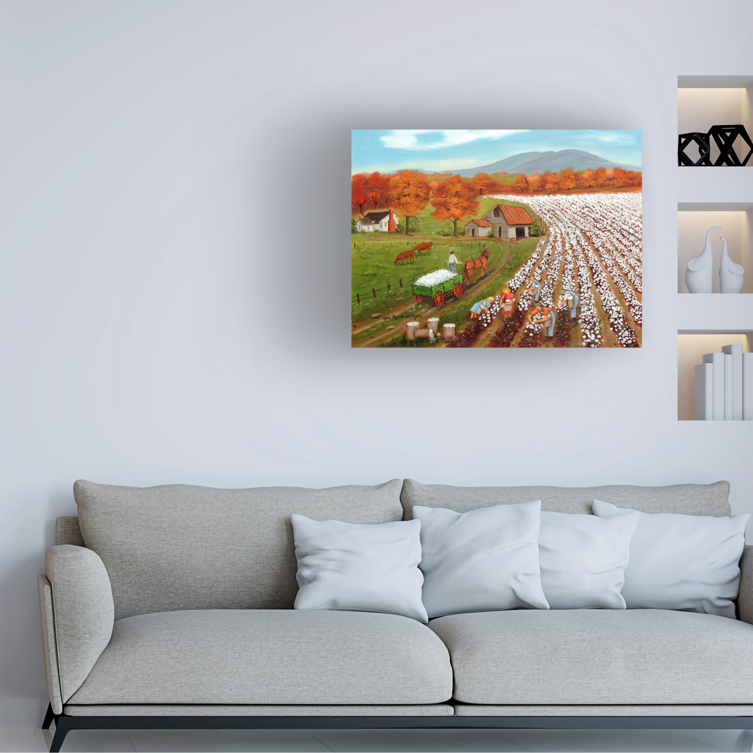 Trademark Fine Art 'Cotton Fields And Bakers Mountain' Canvas Art by Arie Reinhardt Taylor