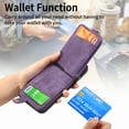 thumbnail image 3 of ELEHOLD for Samsung Galaxy S24 Plus Zipper Wallet Case, Galaxy S24 Plus with Back Card Holders Metal Ring Holder Kickstand Function Leather Shockproof Card Wallet Case for Business Women Men,Purple, 3 of 10