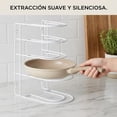 thumbnail image 4 of Organizador de Sartenes de Cocina, Soporte Vertical para Ollas y Sartenes, 32x24 cm, Blanco, 4 of 7