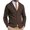 Coffee, variant on UKAP Men Blazer Long Sleeve Cardigan Jackets Single-breasted Business Jacket Casual Office Outwear Navy Blue M