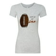 thumbnail image 2 of Wild Bobby Football Fingerprint It's in My DNA Sports Women Slim Fit Junior Tee, 2 of 6