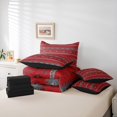 thumbnail image 5 of Homewish Red Triangle Aztec Bedding Comforter Set, Western Hippie Bohemian King Bedding Sets, Tribal Cowgirl Cowboy Reversible Bed Sheets, Super Cozy Room Decor, 5 of 7