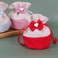 thumbnail image 2 of Bolsa creativa de poliéster con cordón y corsé para caramelos, bolsa de lona de algodón con lazo, bolsa para caramelos para regalo de boda, 2 of 4