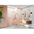thumbnail image 6 of Glass Warehouse Tbwh-58 Umbra 78" High X 58" Wide Hinged Frameless Shower Door - Black, 6 of 7