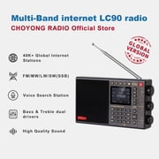 CHOYONG LC90 Multi-Band Smart Internet Radio Portable AM/FM, Longwave and Shortwave Radio with WiFi/4G, Bluetooth, TF Card，Portable Shortwave Receiver with SSB,choyoung Radio