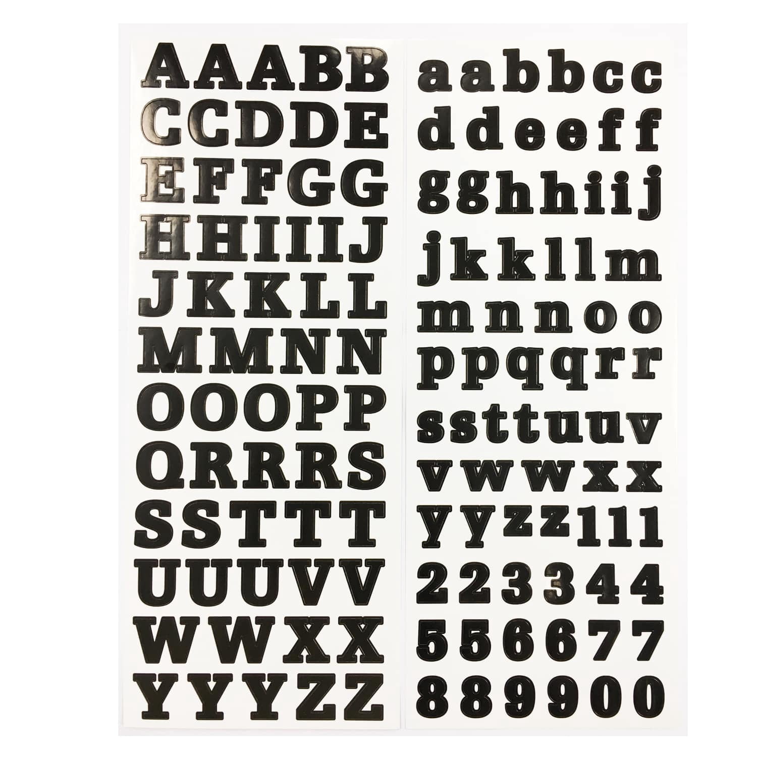 Recollections Black Small Font Alphabet Stickers, 12 Pack