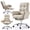 Beige, variant on EMIAH Office Chair with Foot Rest Criss Cross Chair with Wheels and Flip-up Arms Reclining Desk Chair Comfy Wide Seat PU Leather Rolling Computer Home Office Chair Beige