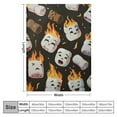 thumbnail image 4 of Shiartex   Cute S'Mores Blanket Marshmallow Cookie Blanket Black Soft Plush Fuzzy Flannel Throw Blanket for Couch Food Blanket for Kids White, 4 of 6