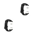thumbnail image 4 of Sidaley Correa de reloj Correa de silicona de repuesto portátil de multicolor Correa de reloj ligera resistente al desgaste Negro Negro 2Conjunto, 4 of 6