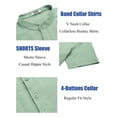 thumbnail image 5 of COOFANDY Men Beach Shirt Short Sleeve Hippie Casual Summer Linen Shirt, 5 of 9