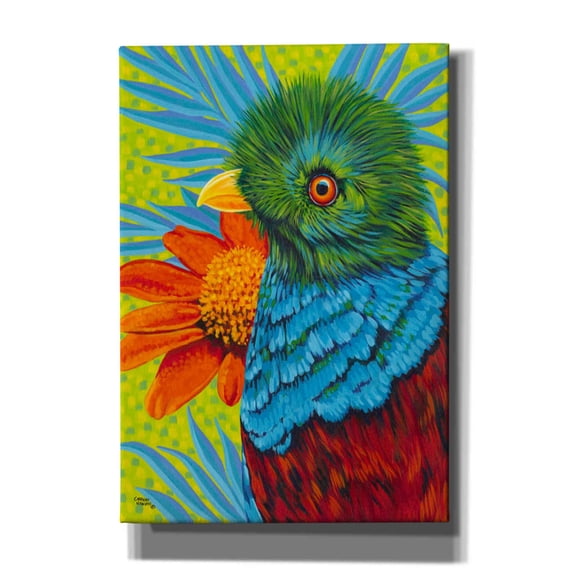 Epic Graffiti 'Bird in the Tropics II' by Carolee Vitaletti, Canvas Wall Art, 18"x26"