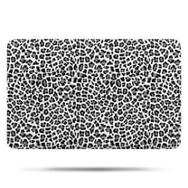 Black Leopard Print Bathroom Rugs Mat,Non Slip Microfiber Bathroom Rug,Rubber Backing,Soft Bathroom Mats for Bathroom Floor,Tub and Shower,17x27in(43x68cm)