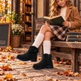 thumbnail image 5 of Xijirk Girls Suede Ankle Boots with Side Zipper and 3D Bow for Fall Outfits and Daily Wear,3-3.5 Years, 5 of 9