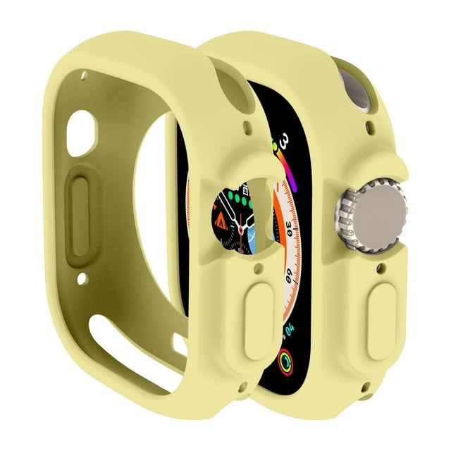 LEIXIUER(1Pack/3Pack) Compatible with Apple Watch Ultra case 49mm All-Round Shockproof TPU Silicone Protective Cover Bumper Shock-Absorbing Scratch-Resistant Protective case for Apple Watch Ultra 49mm