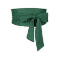 thumbnail image 1 of Cinturón Obi sólido para mujeres de tallas grandes INSPIRE CHIC, cinturón de lazo autoadherente, cinturón ancho para vestido de 35.43-45.67" en verde ejército, 1 of 6
