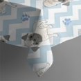 thumbnail image 5 of Pug and Footprints Rectangle Tablecloth 60"x102",Waterproof Polyester Rectangle Table Cloth, Wipeable Spillproof Polyester Tablecloth for Dining, Camping, Indoor and Outdoor, 5 of 6