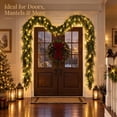 thumbnail image 7 of Artificial Christmas Garland, 8.86FT Pre-lit Faux Cypress Greenery Garland with Warm Lights for Fireplace Mantel, Entryway Arch, Stair Banister, Holiday Wall Decor, 7 of 7