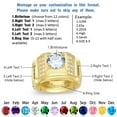 thumbnail image 2 of Ccjcinata Fully Personalized Customizable university class rings for high school for men graduation class rings for men(Sterling Silver - Gold Plated), 2 of 9