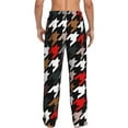 thumbnail image 3 of Disketp Houndstooth Green Red Men'S Pajama Pants - Ultra Soft Fleece Sleep And Lounge Pants (Size: S-Xxl), 3 of 9