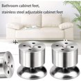 thumbnail image 3 of Patas para muebles Juego de 4 patas para muebles regulables en acero inoxidable, 3 of 5