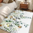 thumbnail image 5 of Eucalyptus Leaves Large Area Rugs for Bedroom Living Room, Soft Non Slip Carpet Bedside Rug, White Daisy Spring Floral Summer Botancial Rectangle Floor Cover Kitchen Accent Rug 2.7'x5' for Office, 5 of 9