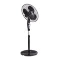 Comfort Zone Large 3-Speed Oscillating Pedestal Fan, Adjustable Height/Tilt, Auto Shutoff Timer, 18 Inches, Black