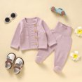 thumbnail image 5 of Sngxgn Girl's 2 Piece Outfits Button Front Long Sleeve and Shorts Set(Pink,74), 5 of 9
