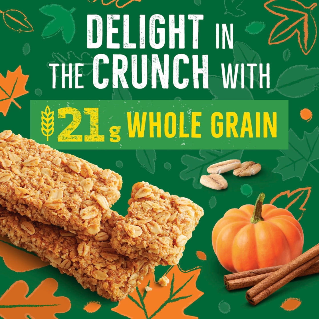 Nature Valley Crunchy Granola Bars, Pumpkin Spice, Limited Edition Flavor, 12 Bars, 8.94 oz (6 Pouches)