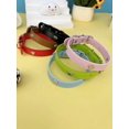 thumbnail image 2 of 1pc Black Leather Pet Collar With Metal Footprint Decoration, For Small & Medium Dogs And Cats, 2 of 5