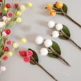 thumbnail image 4 of 100 flores artificiales Rama de bayas Decoración del hogar Flor Decoración del hogar Decoración del hogar (amarillo), 4 of 8