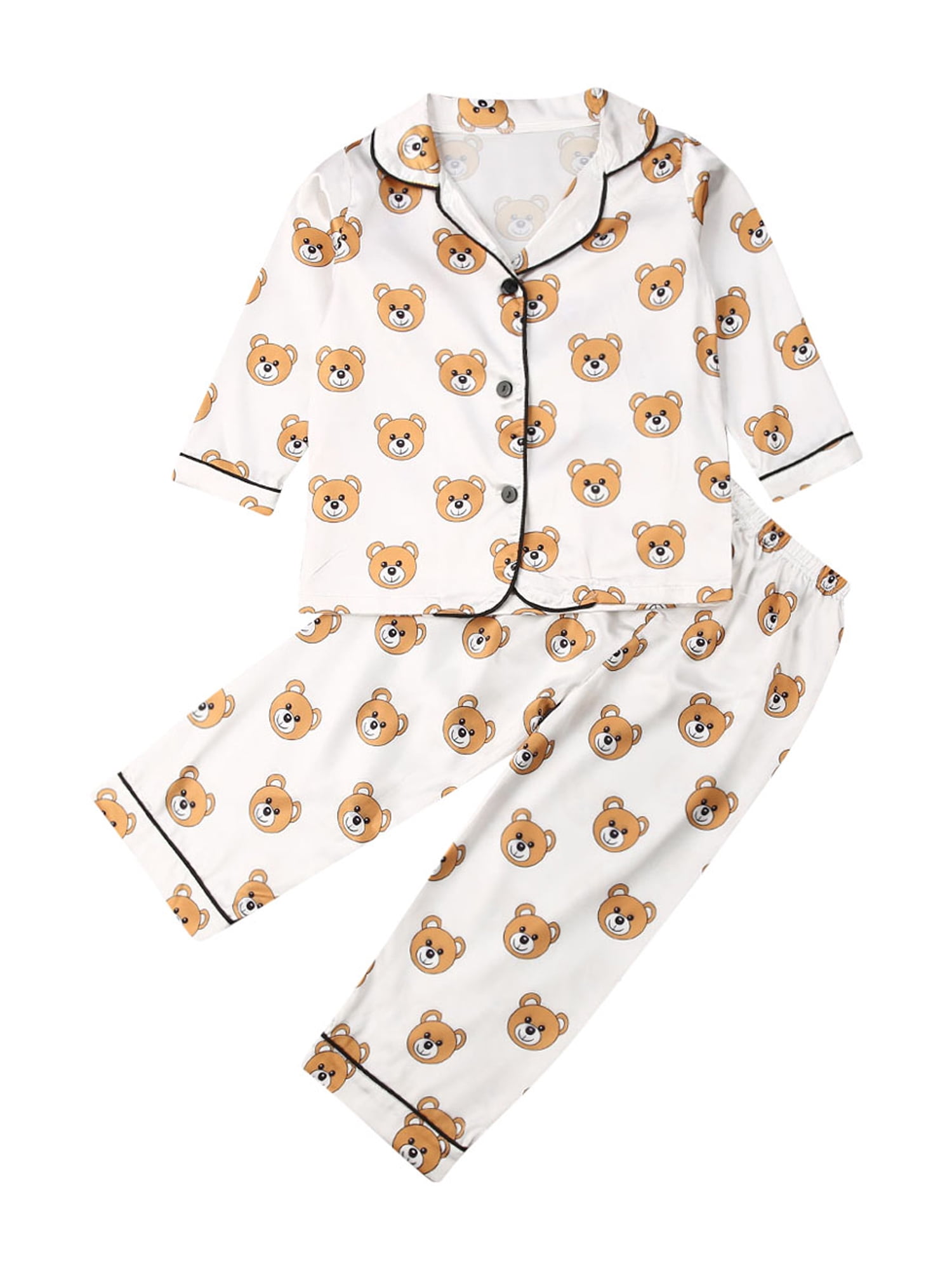 Loalirando - Loalirando Baby Silk Cartoon Pajamas Set - Walmart.com ...